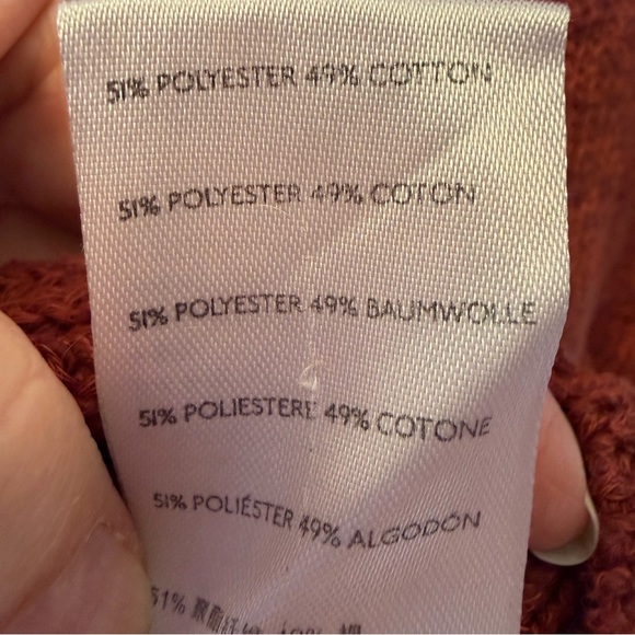 Free People Mont Blanc Mini Sweater Dress Red Jasper Auburn Sz M Cable Knit Zip - Picture 9 of 14